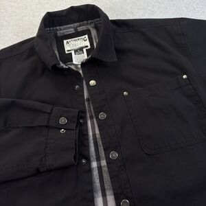Authentic NRA CCW Flannel Lined Concealed Carry Shirt Jacket Snap SZ XL